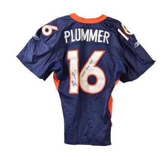 2004 Jake Plummer Denver Brocos Signed Game Used Football Jersey